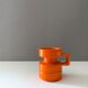 Mid Century Candlestick, Steuler Ceramic 74-10 orange