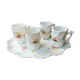 Tray and 4 small porcelain cups around 1900