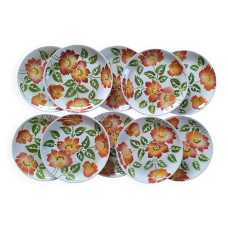 Lot 10 assiettes plates Ontario