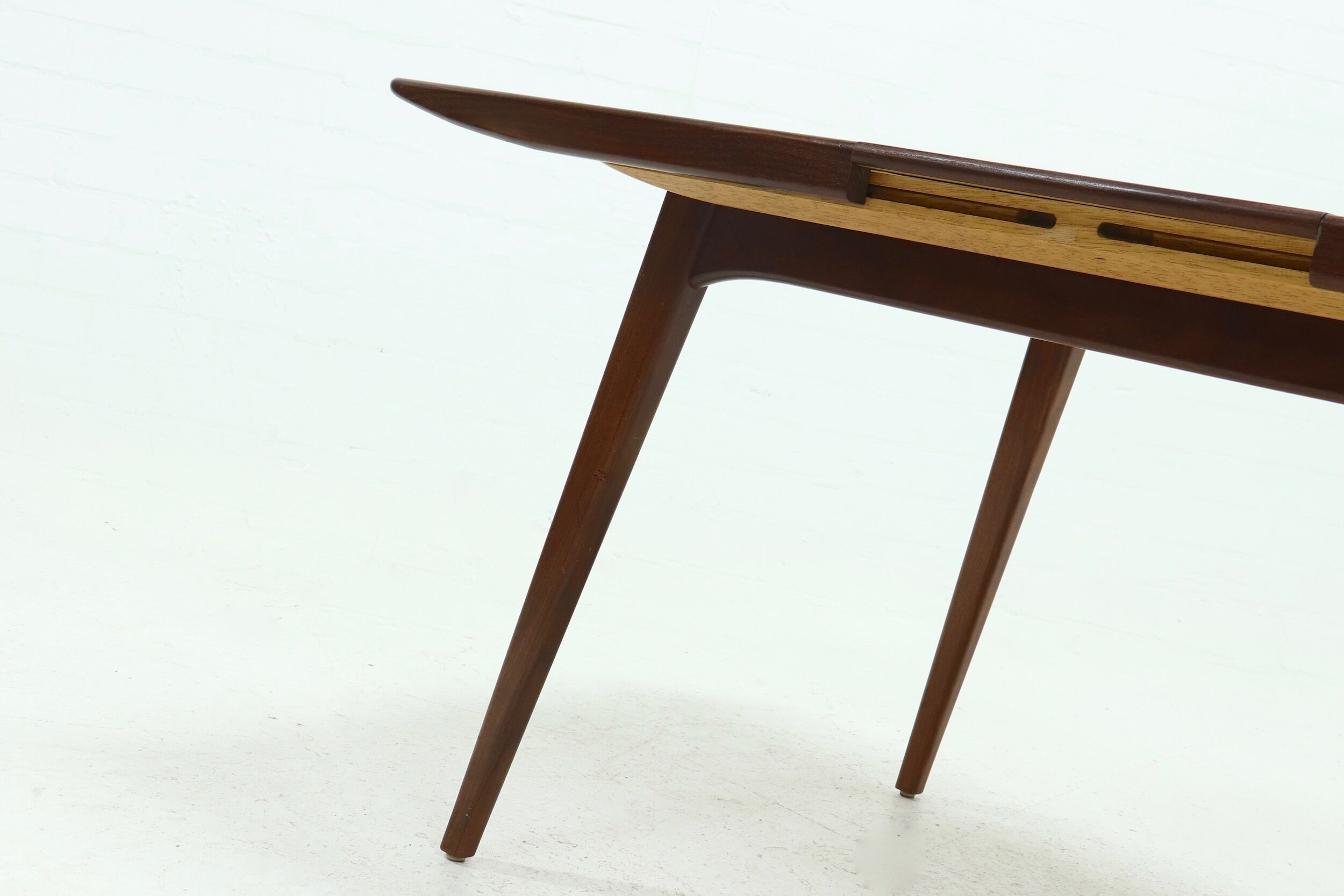 Extendable Teak Dining Table By Louis van Teeffelen for WeBe, 1950's