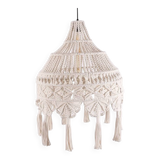 Macrame Pendant Light,Bohemian Hanging Lamp, Wicker Lamp,Light Fixture