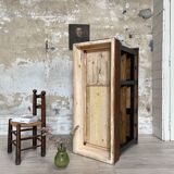 Solid wood box counter.