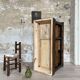 Solid wood box counter.