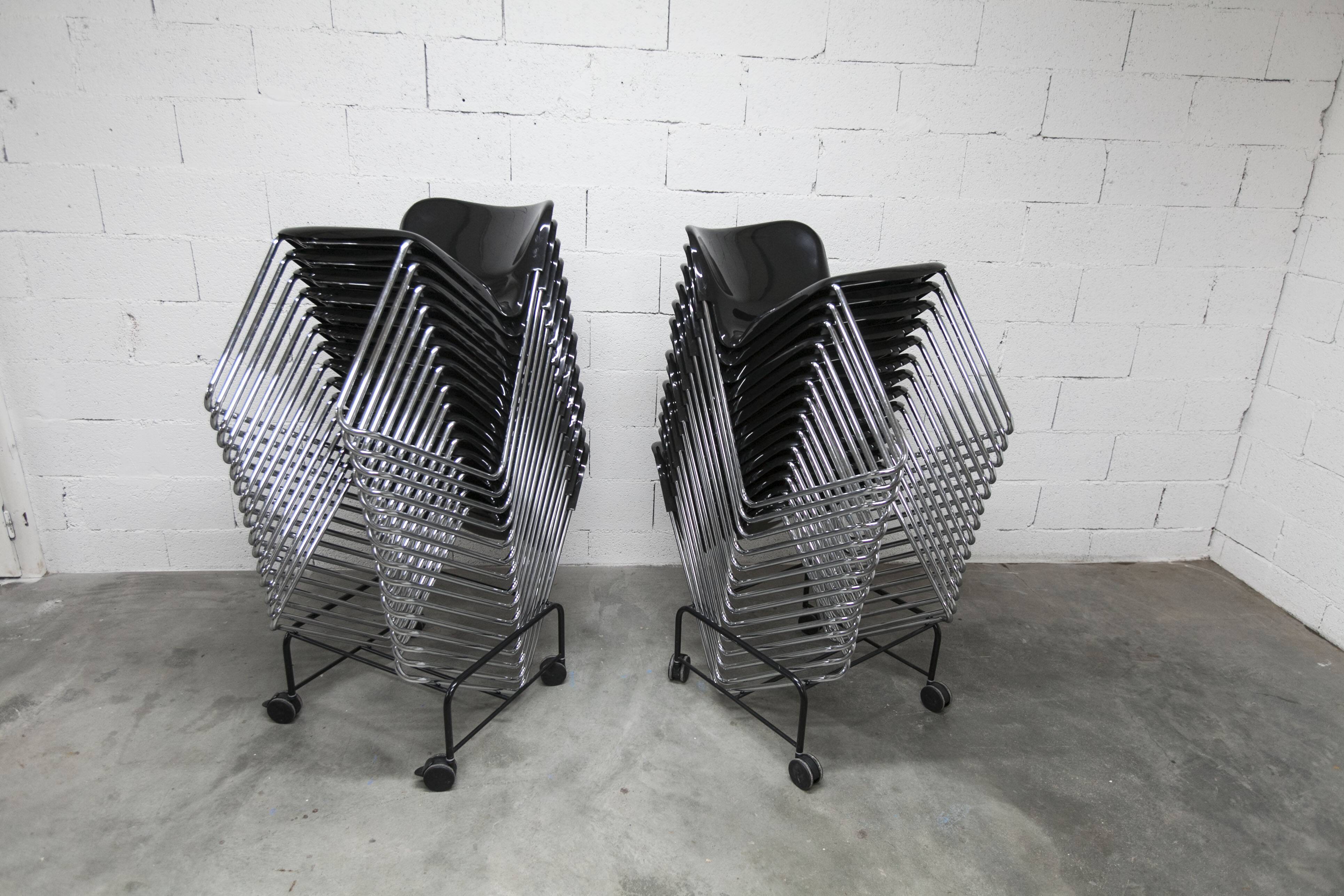 Set of 29 stackable SM400 chairs designed by Gerd Lange in 1980 by Drabert