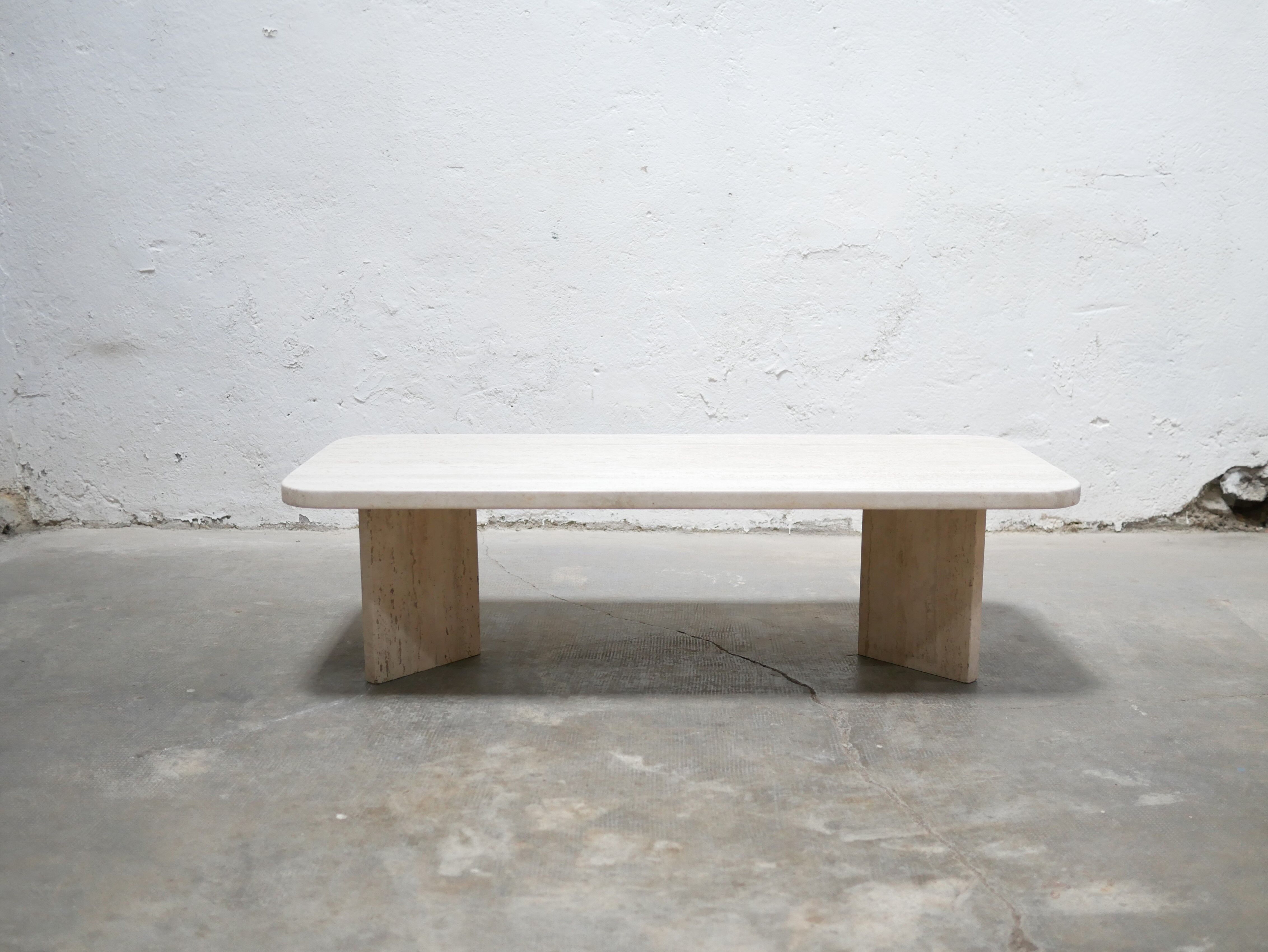 Vintage travertine coffee table