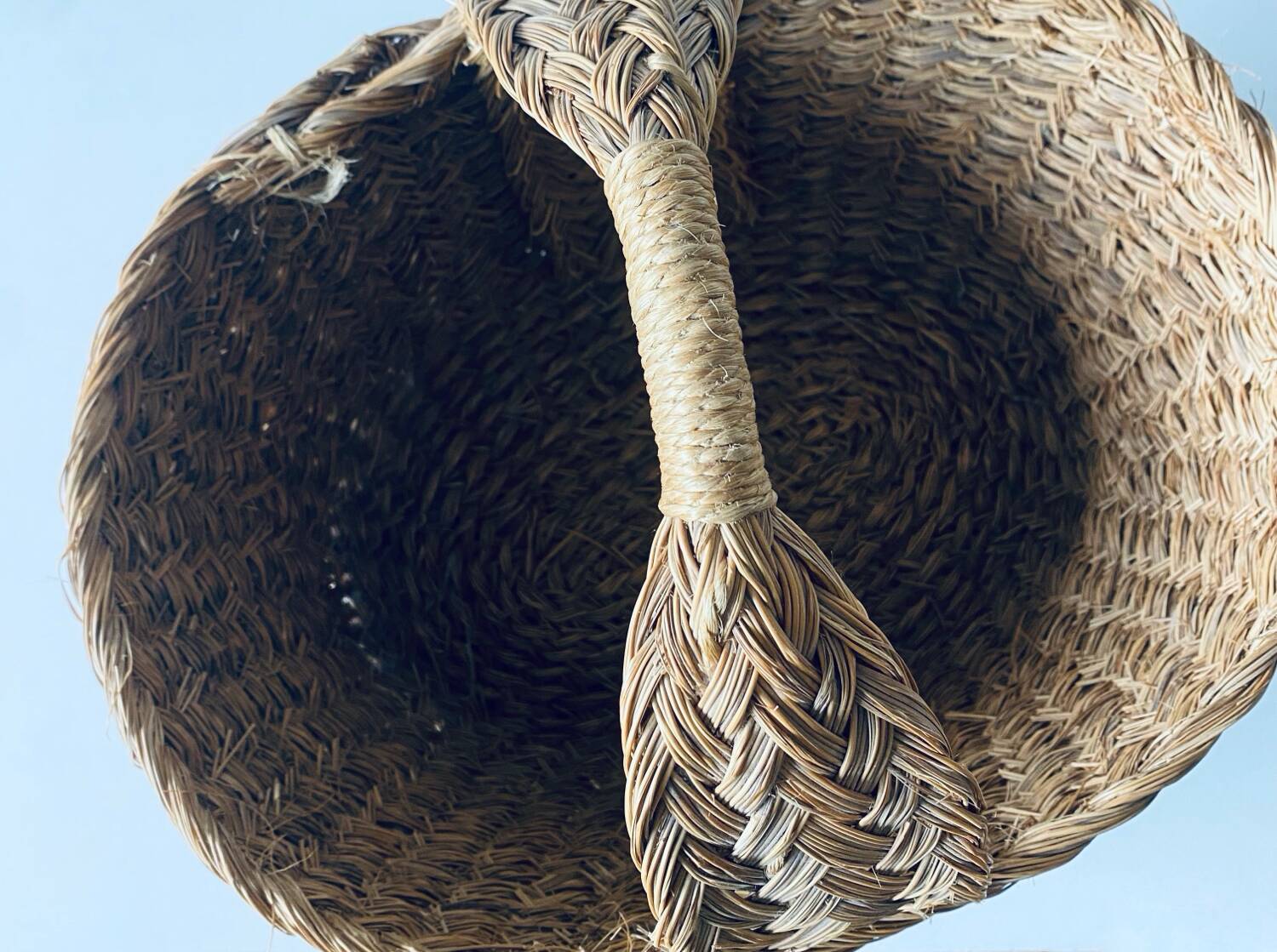 Large woven straw basket
