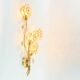 Large Gilt Brass & Crystal Flower Shape Wall Light from Palwa, 1970s