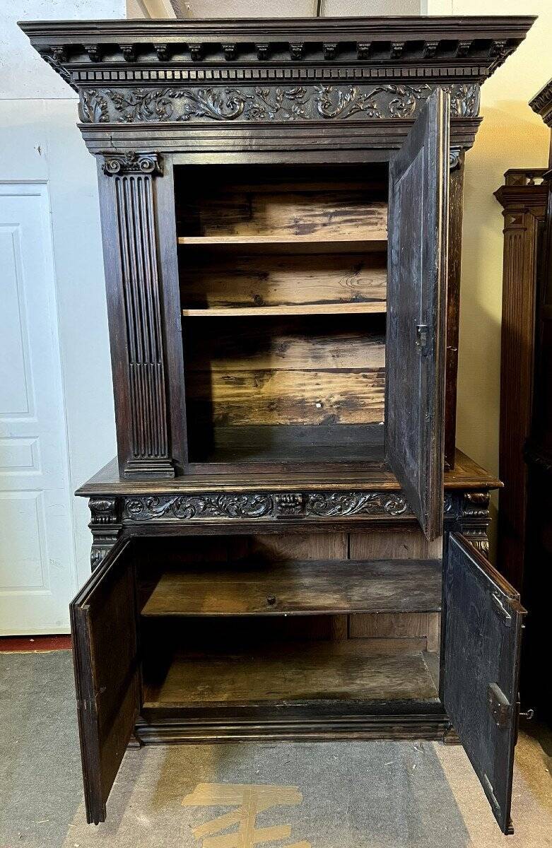 Important Renaissance Style Walnut Cabinet