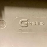 Set of 3 vintage Grosfillex shell barrel chairs