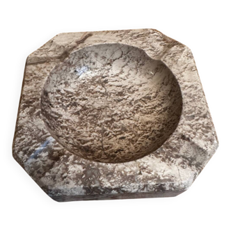 Ashtray, grey-beige marble catchall.