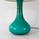 Vintage 1960s Portuguese Turquoise Opaline Glass Table Lamp