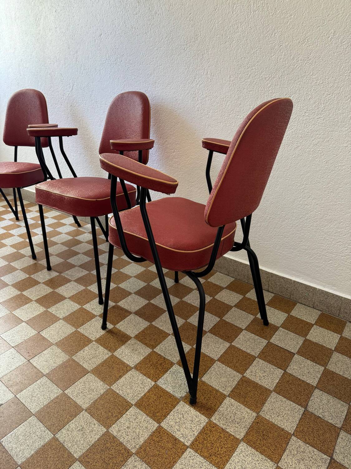 Tubular armchair chair from the 50s