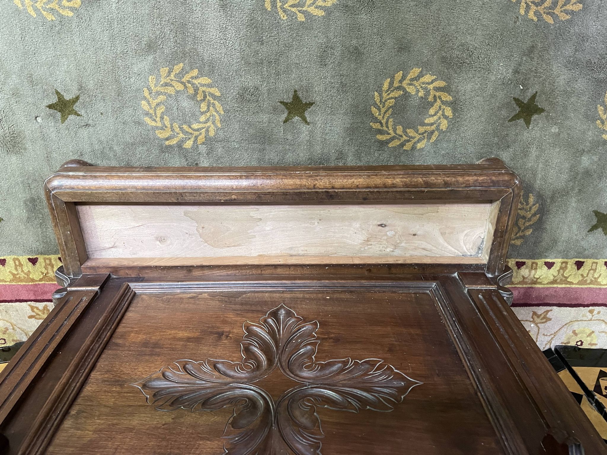 Walnut wardrobe Napoleon III style