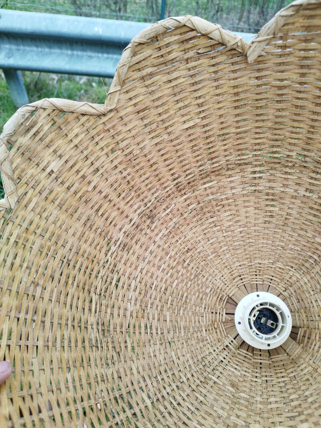 Suspension lampshade rattan straw
