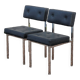 Pair of chromed design skai chairs - 1950s