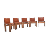 Set of 5 Monk chairs by Afra and Tobia Scarpa 1970