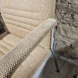 Pair of vintage 1970s Sedus bouclette wool armchairs