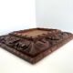 Antique handcarved frame Cedarwood 21.5 cm x 19 cm