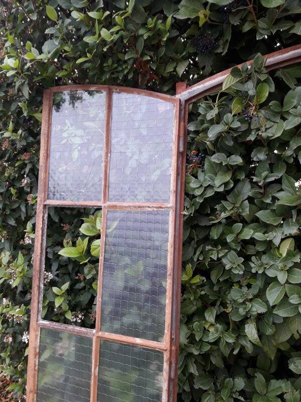 Window L107xH174 industrial curved metal glass roof frame reinforced glass