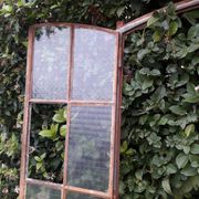 Window L107xH174 industrial curved metal glass roof frame reinforced glass