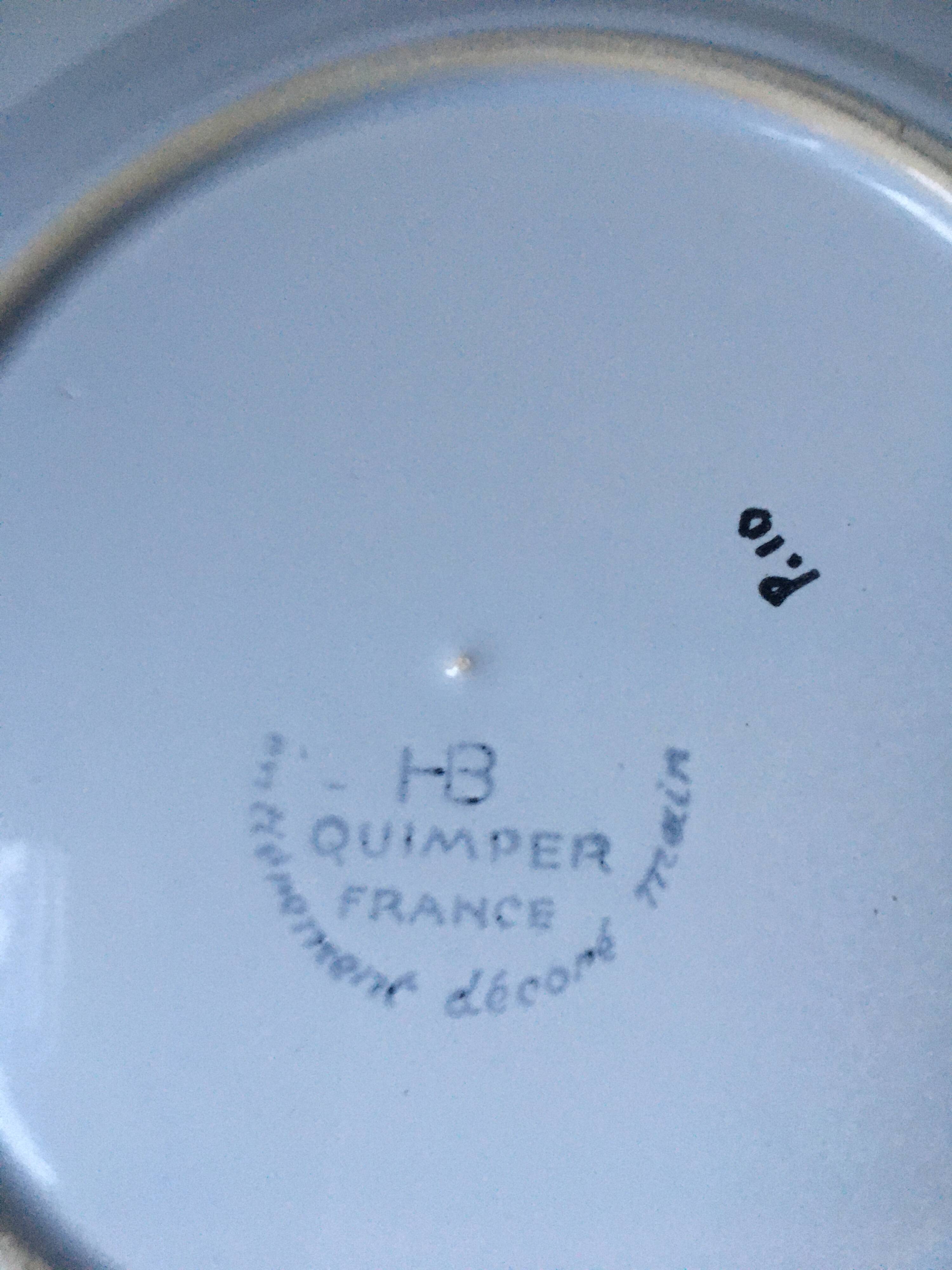Lot of Quimper tableware