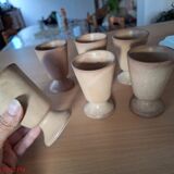 Set of 6 stoneware mazagran