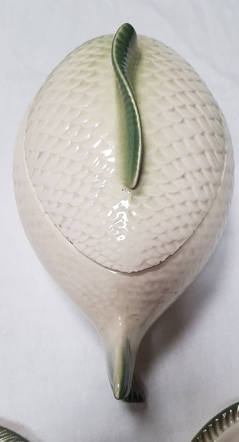 Fish service, Longwy, 14 pieces