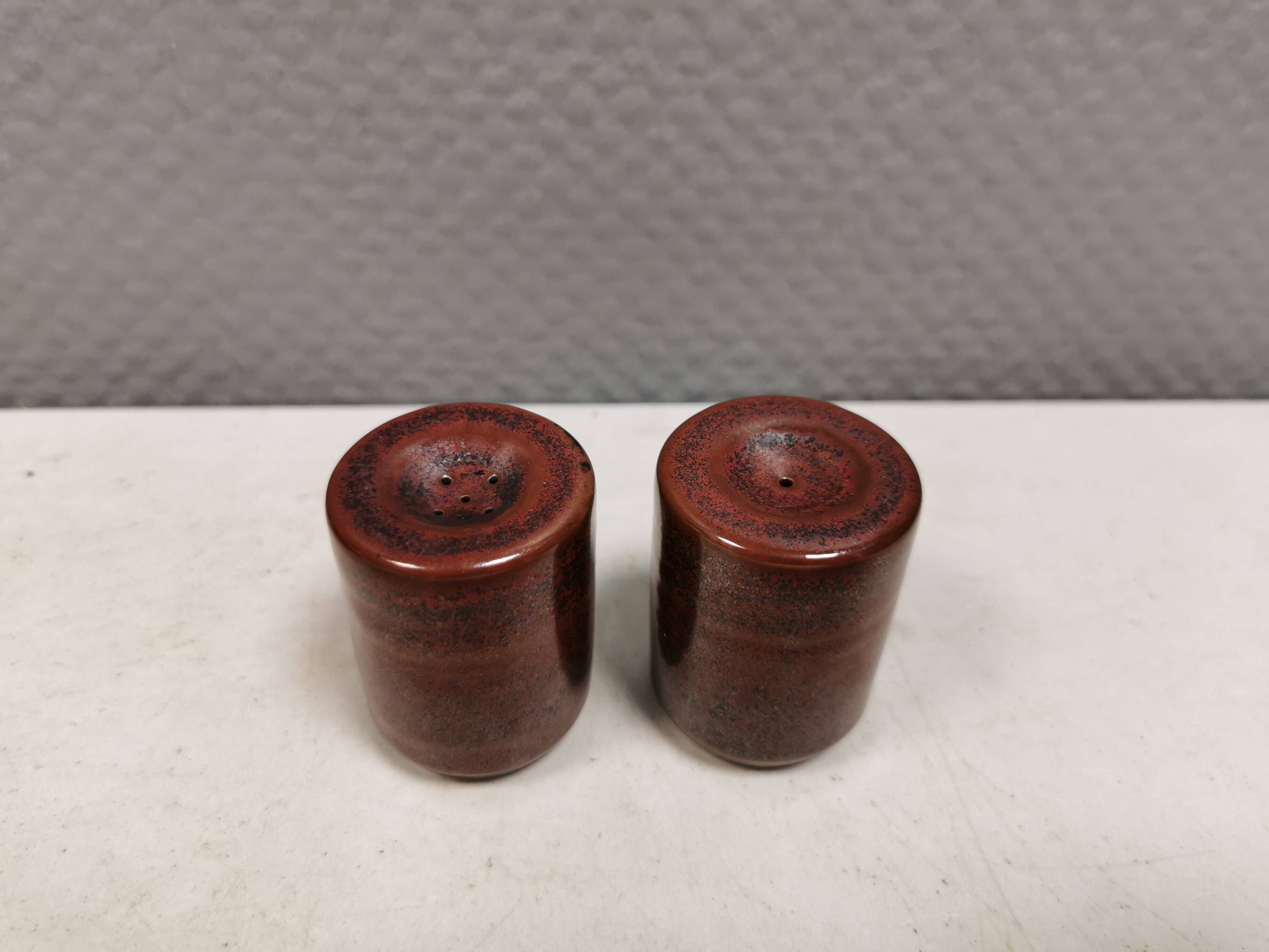 Ceramic salt and pepper set by Danske Desiree, 1970s.