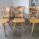 Set de 8 chaises bistrot vintage 1960