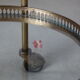 Pair of round old brass glass desserts