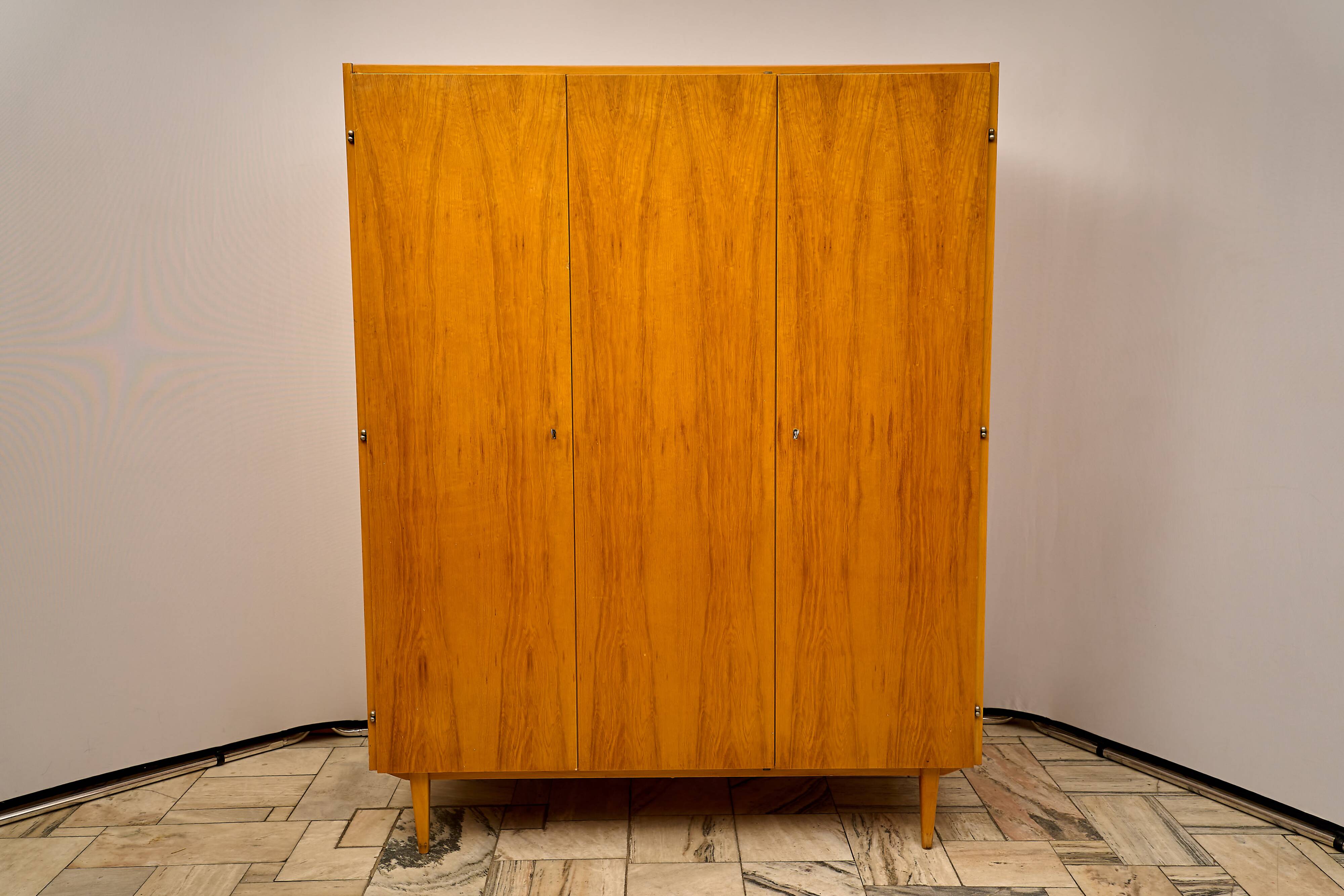 Czechoslovakian Vintage 3-door Wardrobe