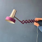Vintage Space Age purple scissor wall light