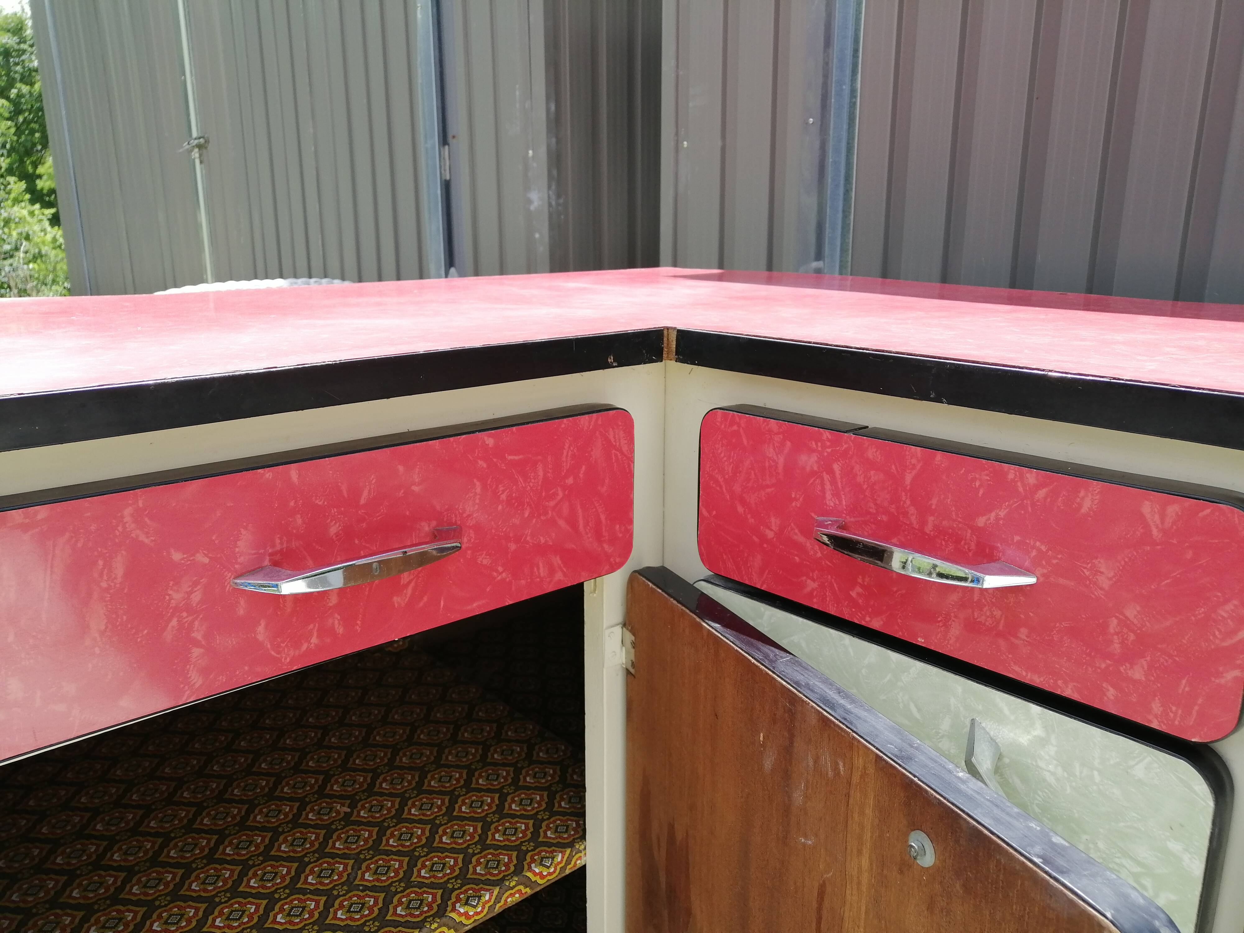 Kitchen buffet in formica 70s