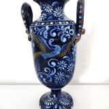 Small blue vase with birds