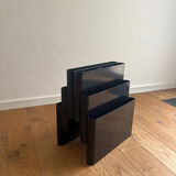 Black magazine rack Kartell 4676 / 4675 (Giotto Stoppino)