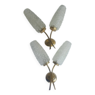 Pair of 1960s gold wall lights