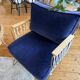 Set of two Croisette armchairs in velvet by the brand Honoré.