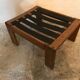 Armchair and vintage ottoman 1960-80 Sweden brutalism