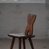 Mid-century Swedish ensemble, set of 4 "Sports Cabin" chairs handmade in pine, 1940s.