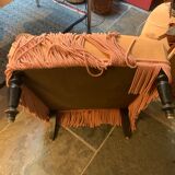 Yellow velvet toad seat and pink trimming