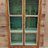 Old Art Deco glazed bookcase in Burmese teak