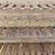 Ancien rack - étagère d'atelier en teck birman