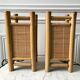 Pair of bedside lamps in rattan bamboo 70s