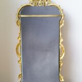 Rococo mirror metal Golden of the nineteenth 33x73cm