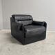 Black leather lounge chair by Dreipunkt, 1970s