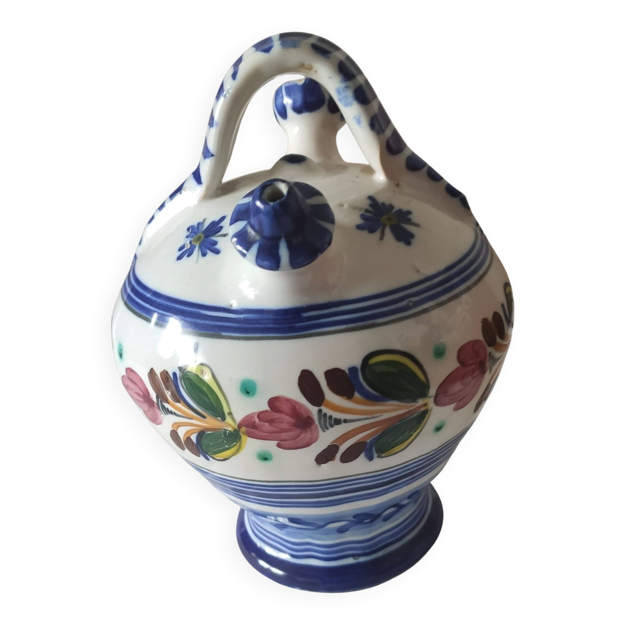 Hand-painted ceramic gargoulette