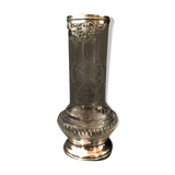 Crystal and silver vase, 19th century