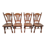 Set of 4 solid wood chairs