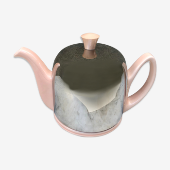 Heating teapot Salam Guy Degrenne 4 cups rare pink ceramic