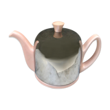 Heating teapot Salam Guy Degrenne 4 cups rare pink ceramic